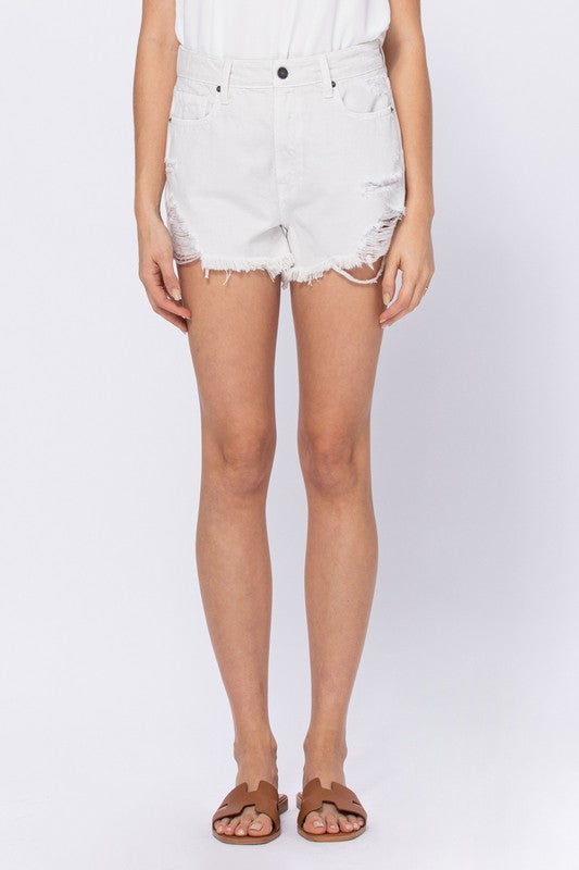 Finn High Rise Fray Shorts
