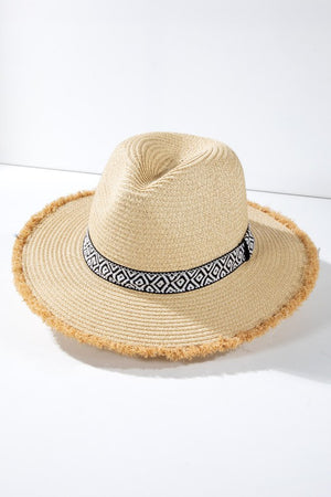 Open image in slideshow, Gianna Frayed Panama Hat
