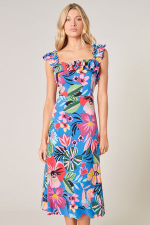 Inez Tropics Midi Dress