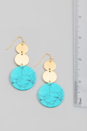 Lola Stone Disc Earrings