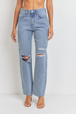 Open image in slideshow, Monica Distressed Jeans
