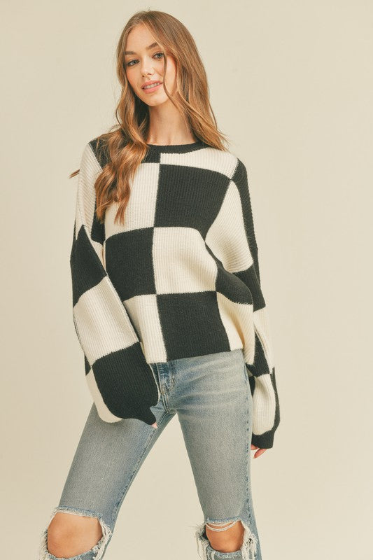 Nina Checker Sweater