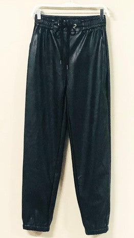 Stella Vegan Leather Joggers