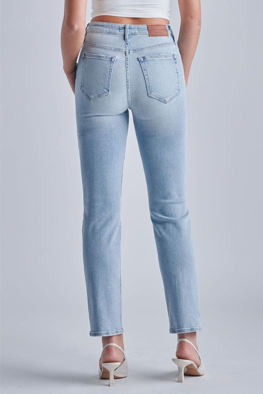 Victoria Distressed Straight Jeans