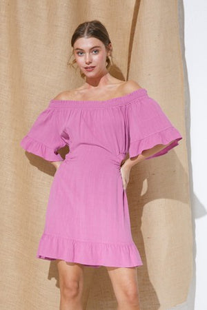 Open image in slideshow, Hayden Ruffle Mini Dress
