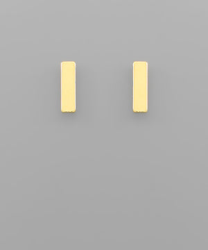 Open image in slideshow, Evie 14K Gold Dipped Bar Studs
