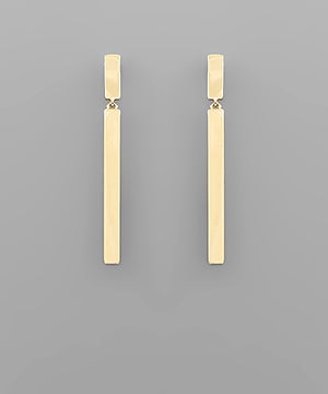 Open image in slideshow, Elena Brass Bar Earrings
