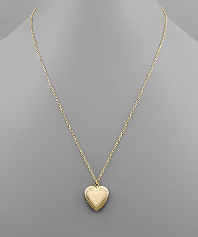 Luna Heart Locket Necklace
