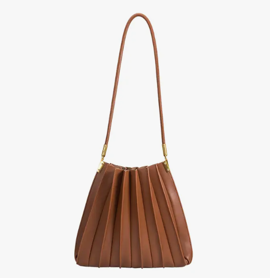 Carrie Vegan Leather Pleated Bag