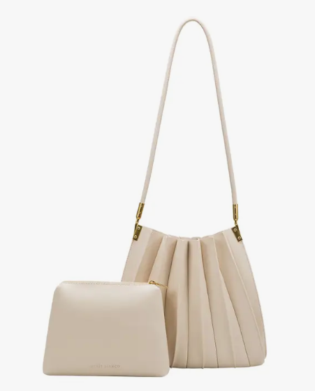 Carrie Vegan Leather Pleated Bag