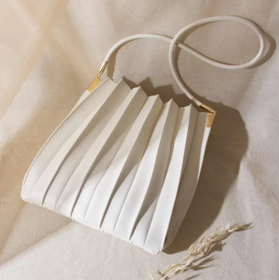 Carrie Vegan Leather Pleated Bag